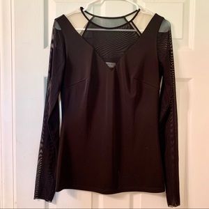 Bailey/44 Mesh Long Sleeve Color-block Shirt